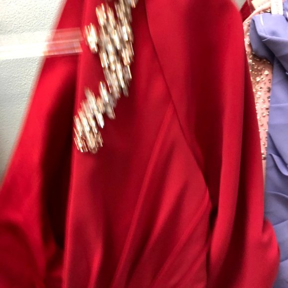 NEW MAROON Claret Mother of the Bride/Groom Elegant Formal Holiday Dress SIZE 10 - Picture 10 of 12